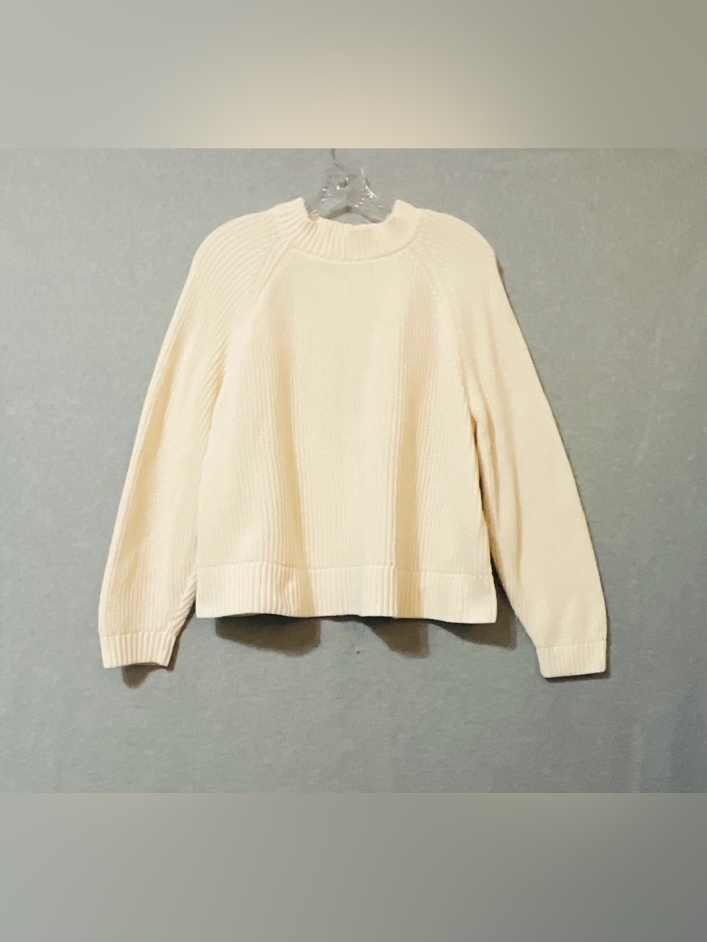 Old NAvy Classic Cream Ribbed Crewneck Sweater - Women SZ XL